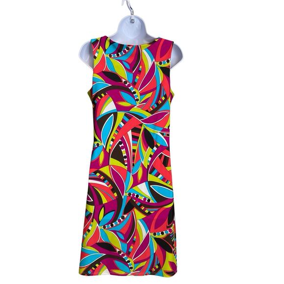 Jude Connally‎ Womens Colorful Mod Pop Art Sleeveless Beth Dress Size S Stretchy - Picture 2 of 10